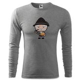 Da Oid Sinzer Leberkassemmel Longsleeve Fitted Herren Grau Meliert Haiden Front